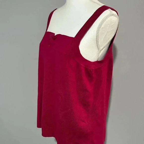 Sigrid Olsen 1X pink silk blend sweater tank with a cute front twist NWT - Picture 14 of 15
